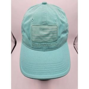 Simply Southern Aqua Blue Baseball Hat USA Flag‎ Turtle Adjustable